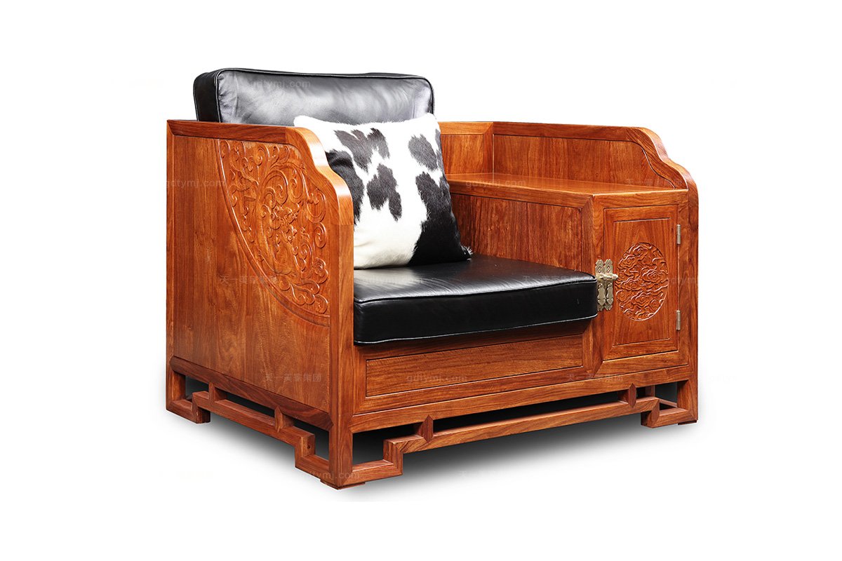 高端新中式沙發圖片單人沙發