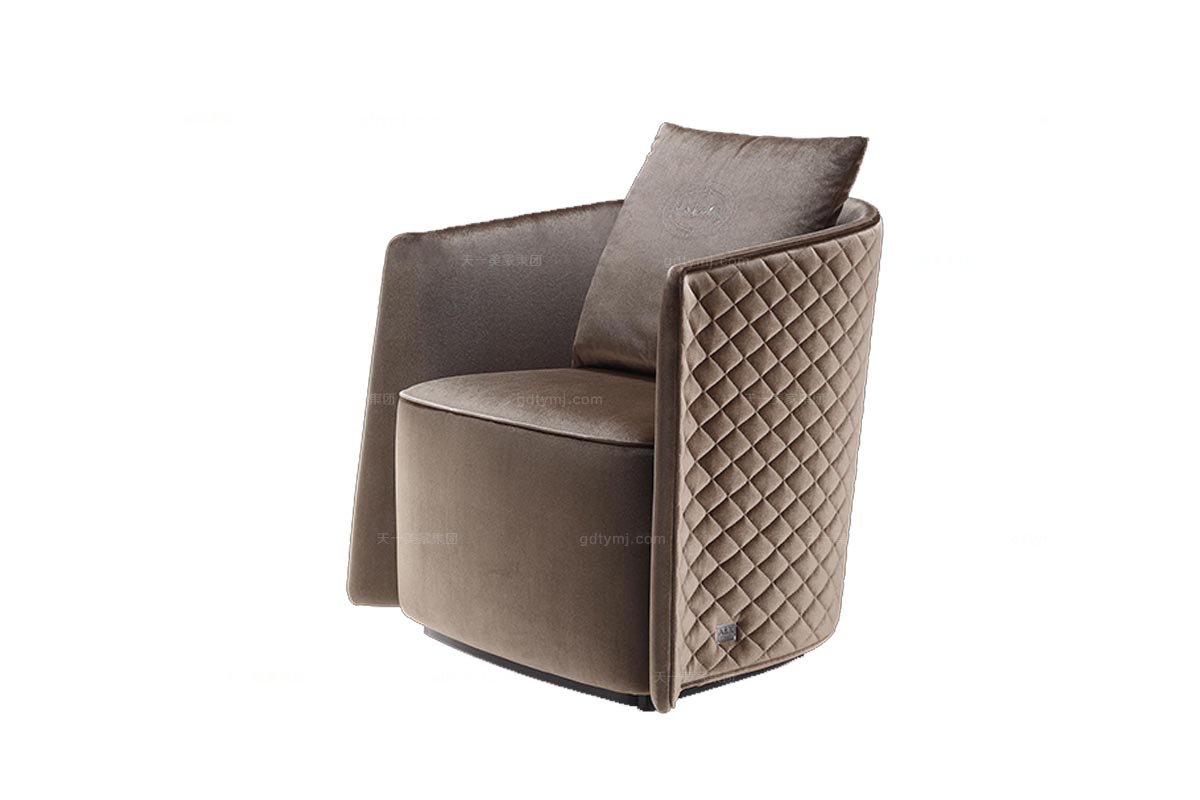 高端品牌后現代咖啡布藝休閑椅（小）