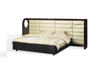 別墅會所后現代皮質雙人床