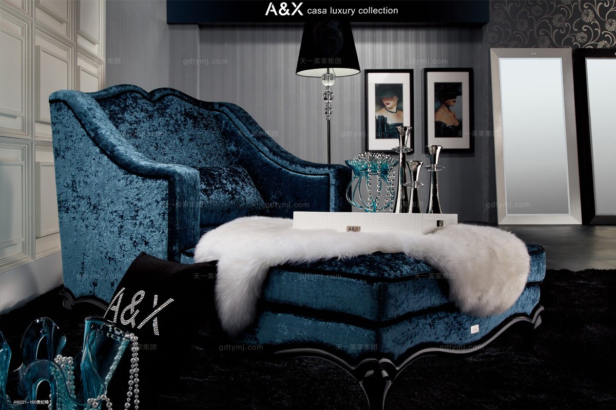 高端品牌后現代貴妃床