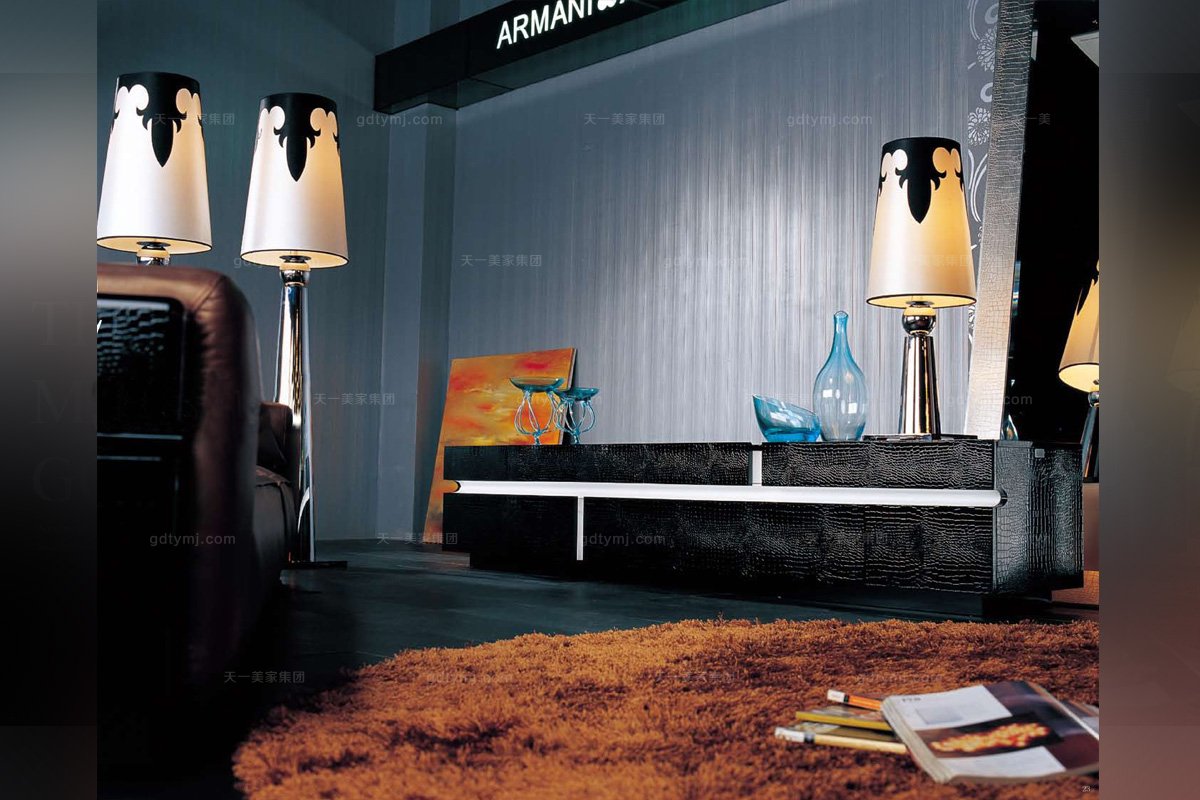 高端別墅后現代電視柜