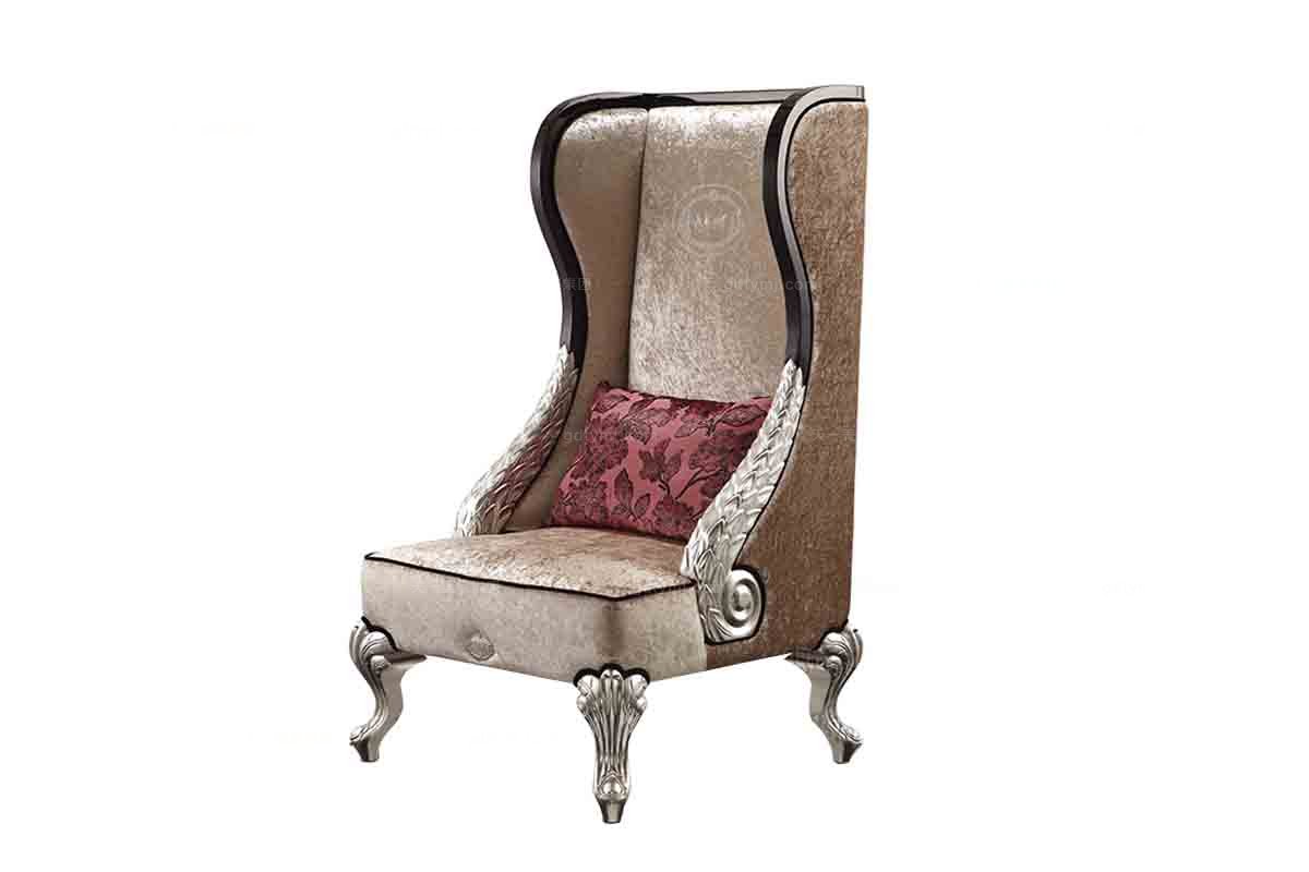 高端別墅后現代布藝休閑椅