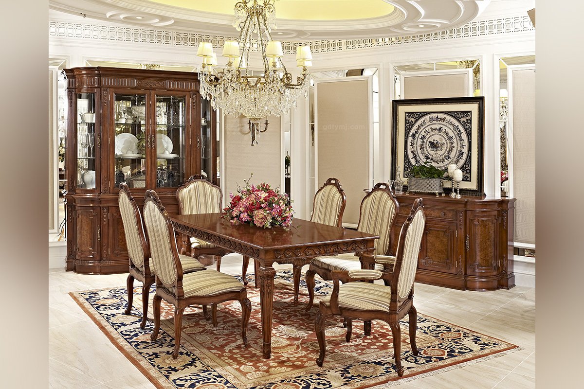 實(shí)木家具美式無扶手餐椅