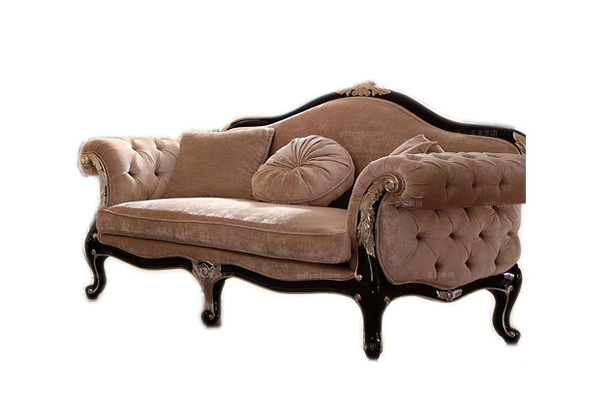 高端奢華新古典布藝二人位沙發