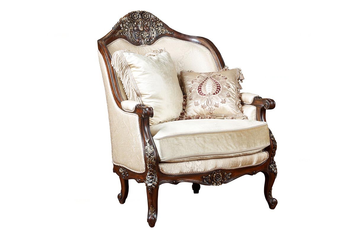 高端家具美式米色三人位沙發