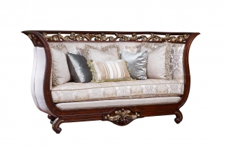 高端美式沙發圖片精致雕花美式二位沙發