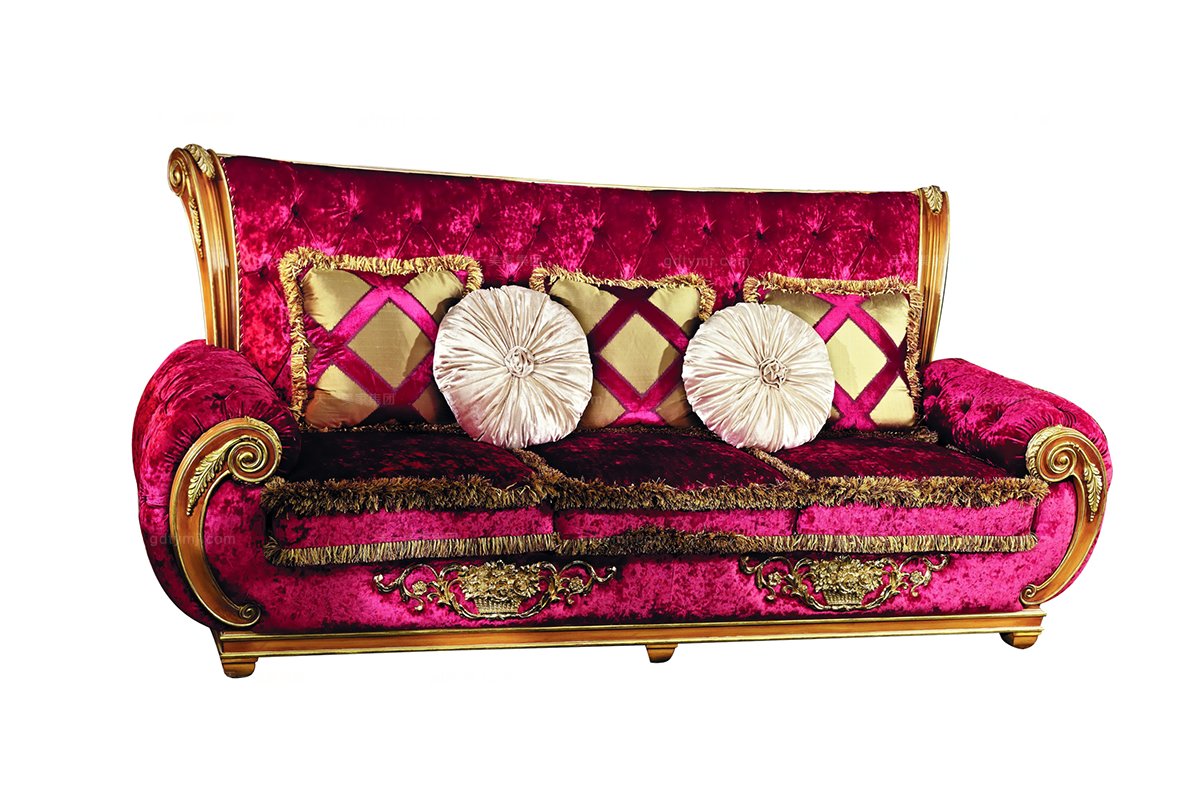 高端別墅沙發組合三位沙發