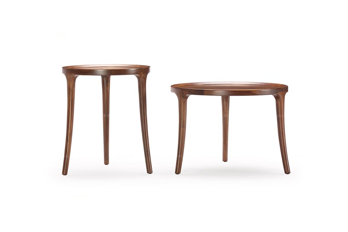 高端品牌簡單時尚現代實木圓幾