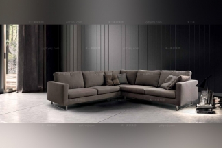 Dema高端時尚簡約現代深色三位轉角沙發