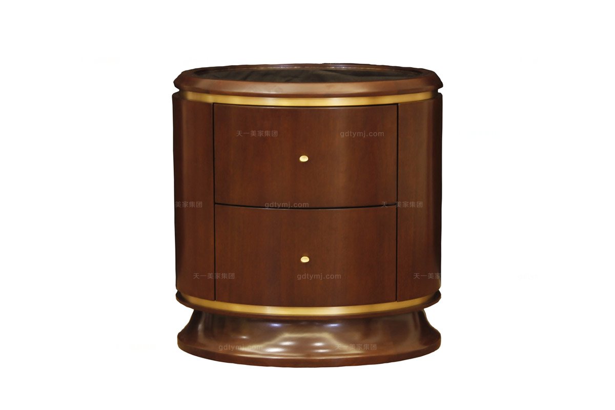 高端品牌金泊現代新古典床頭柜