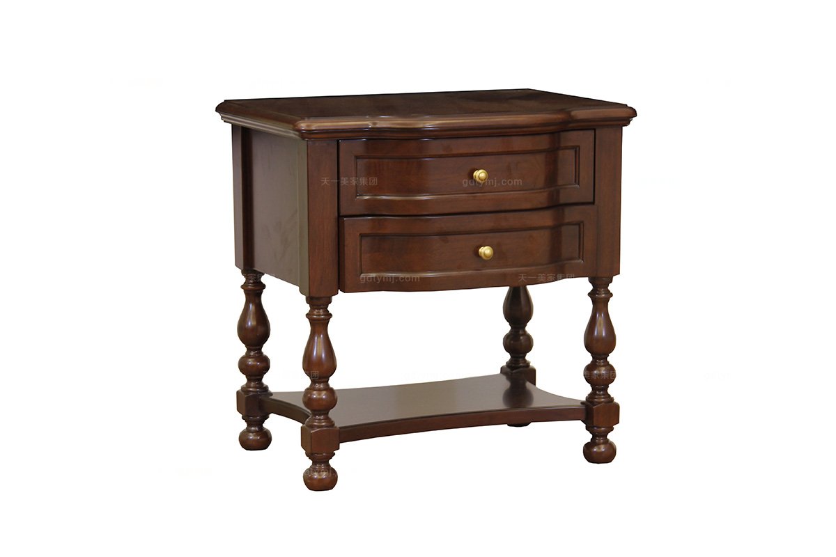高端品牌簡單現代新古典實木床頭柜