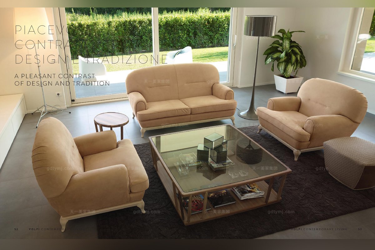 Volpi 意大利進口法式沙發茶幾組合