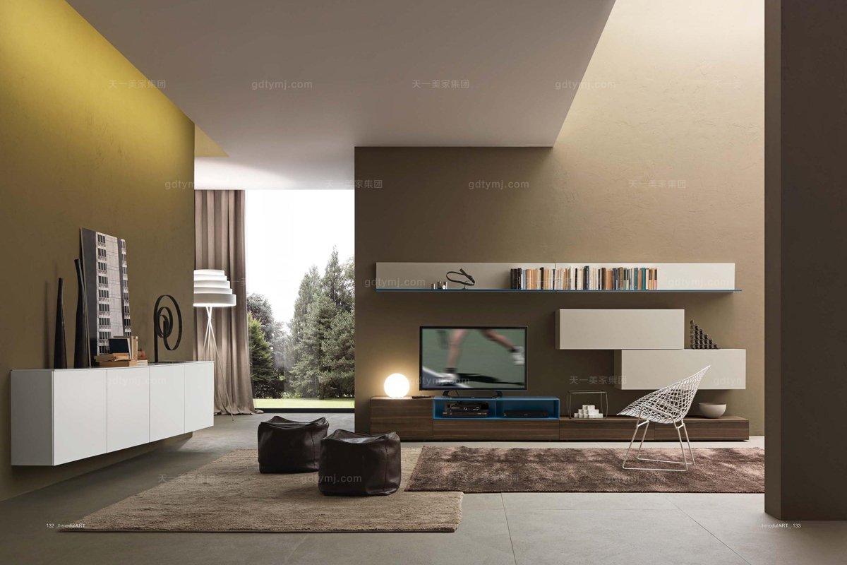 Presotto后現(xiàn)代實(shí)木電視柜系列