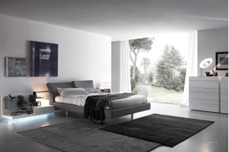 Presotto后現代臥室布藝床系列