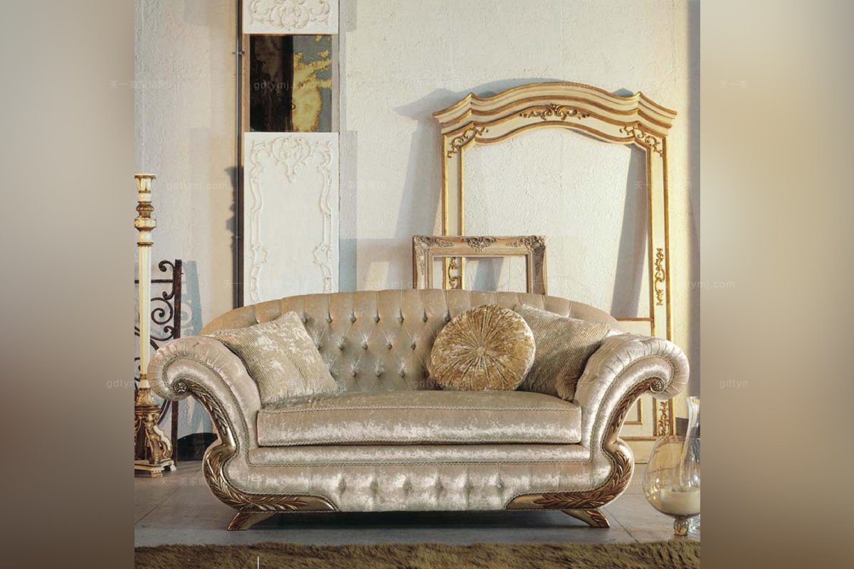 Pigoli 皮溝里布藝拉扣雙位沙發系列