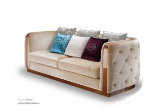 高端奢華五星級酒店家具后現代客廳三位沙發