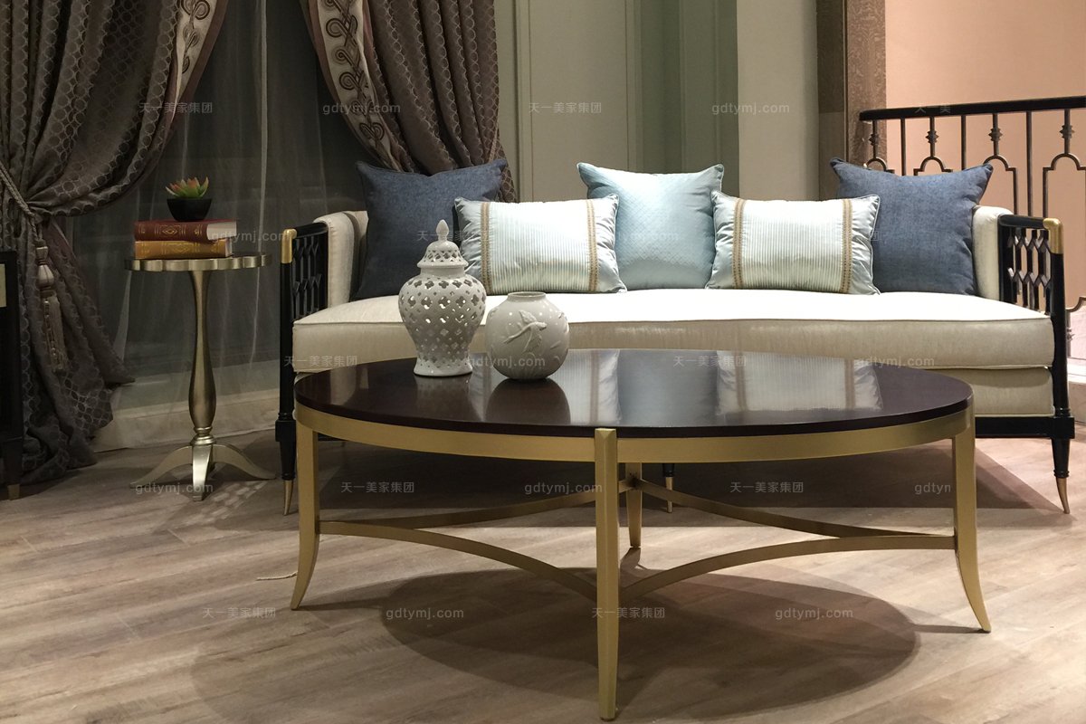 名貴別墅會所品牌家具高端法式單人位沙發