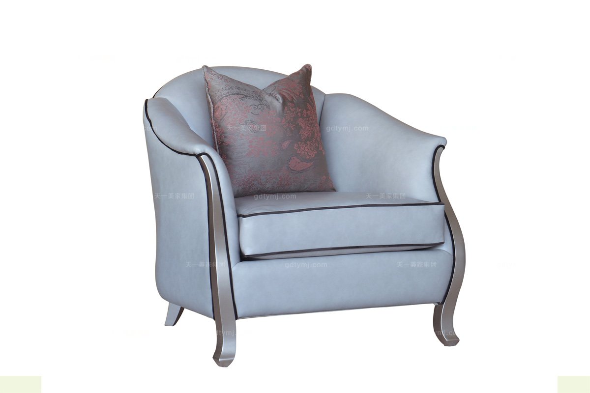 高端別墅家具品牌法式蘋果金單人位沙發