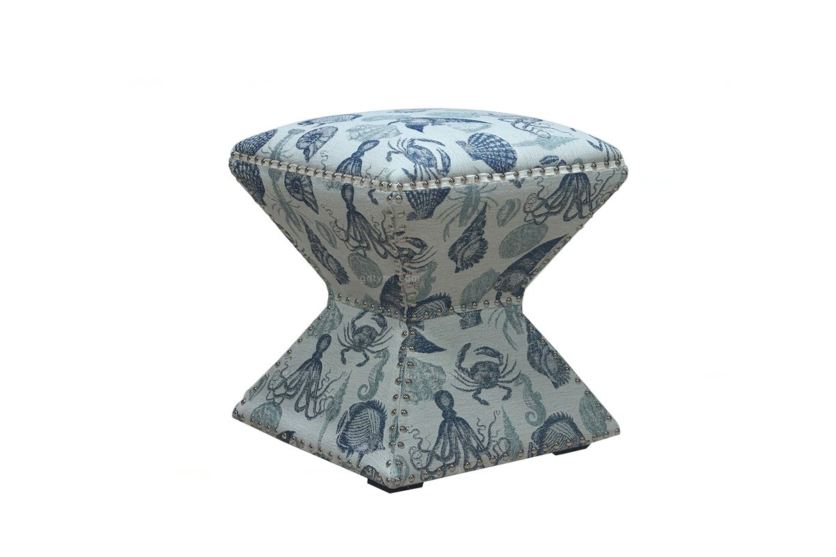 高端家俱樣板間家具品牌法式咖啡色梳妝凳