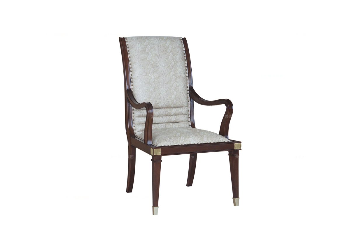 高端家具售樓部家具法式品牌咖啡色餐椅