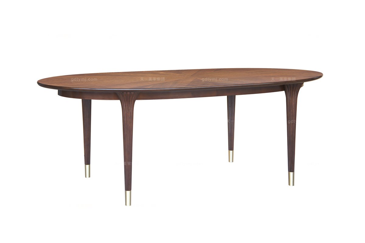 高端家俱五星級酒店家具品牌法式咖啡色餐桌