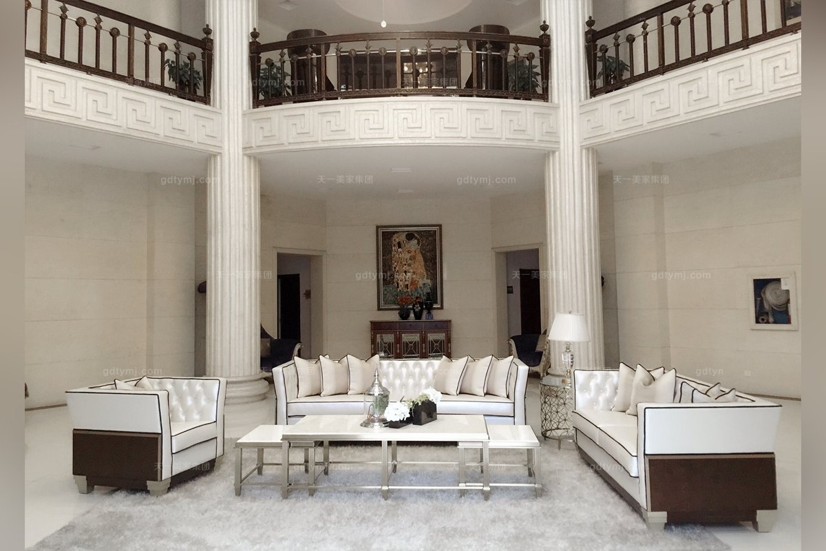 高端家具品牌別墅家具法式不銹鋼茶幾