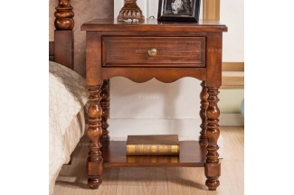 奢華豪宅家具優質好實木美式床頭柜