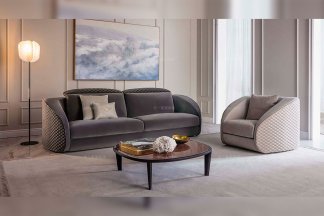 名貴奢華意大利風豪宅別墅品牌家具高彈海棉優質絨布藝車格子客廳沙發組合