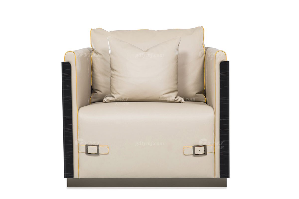 豪華別墅家具奢華會所家具輕奢后現代客廳時尚頭層皮沙發組合系列單位沙發