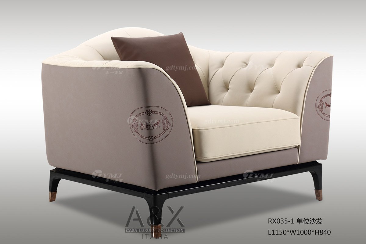 奢華別墅家具品牌高端樣板間家具輕奢后現代客廳時尚頭層皮沙發組合單位沙發