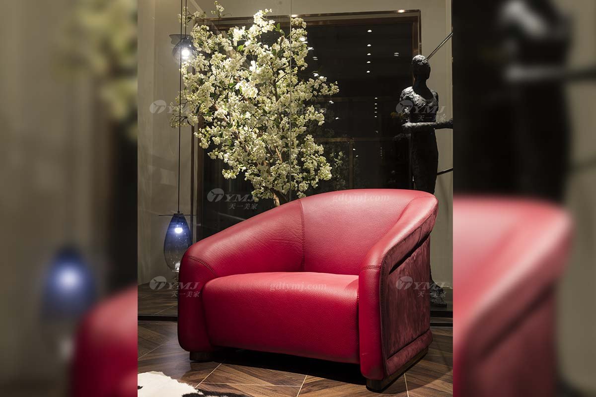 高端別墅會所家具品牌輕奢新中式客廳高彈高密度海綿黑色頭層皮沙發系列單位沙發