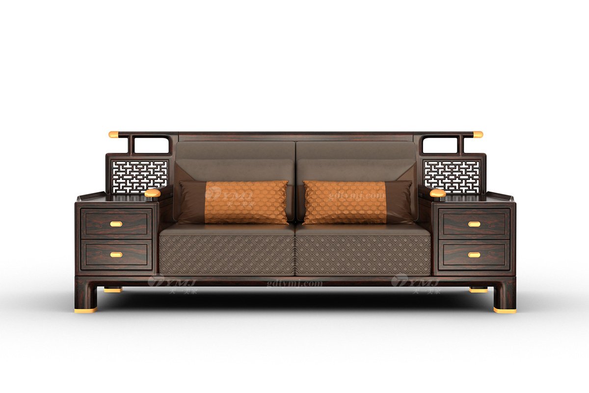 高端時尚新中式輕奢家具品牌黑酸枝二位沙發