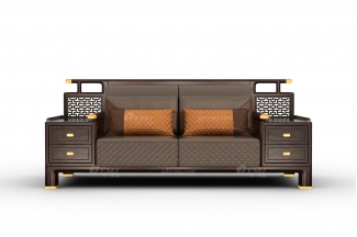 高端時尚新中式輕奢家具品牌黑酸枝二位沙發(fā)