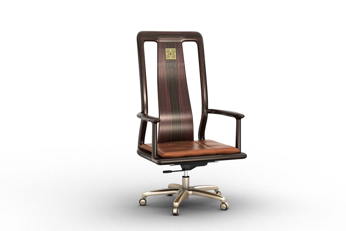 時尚新中式風(fēng)格家具品牌高端頂級輕奢家具進(jìn)口烏金木全實木大班椅