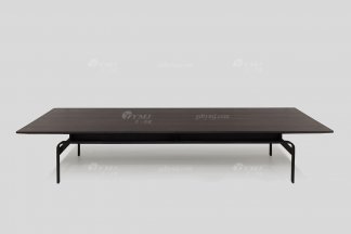 意式極簡風(fēng)格高端別墅豪宅家具品牌現(xiàn)代輕奢客廳時尚煙熏黑橡色茶幾
