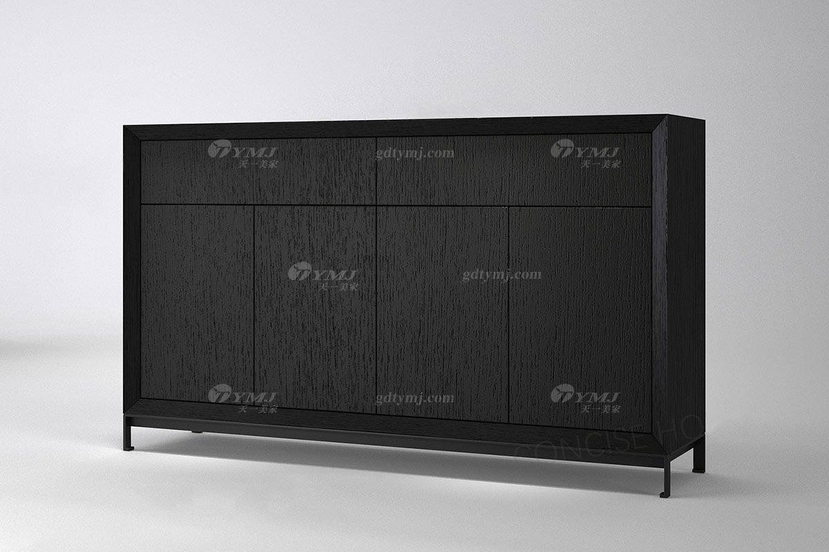 意式極簡(jiǎn)風(fēng)格高端別墅家具品牌現(xiàn)代輕奢簡(jiǎn)約時(shí)尚黑橡餐邊柜