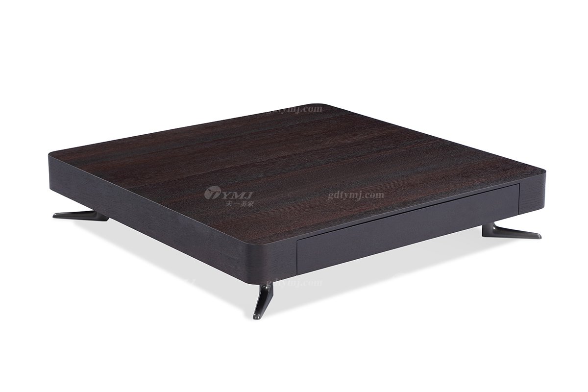 意式極簡風格高端別墅會所家具品牌現代輕奢客廳煙熏色方幾LT1602-1茶幾