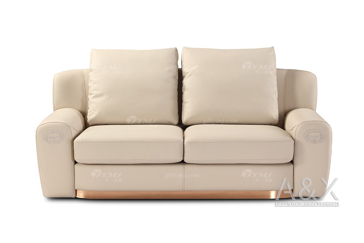 輕奢后現代風格家具高端會所別墅品牌家具時尚客廳卡其色二位/四位沙發