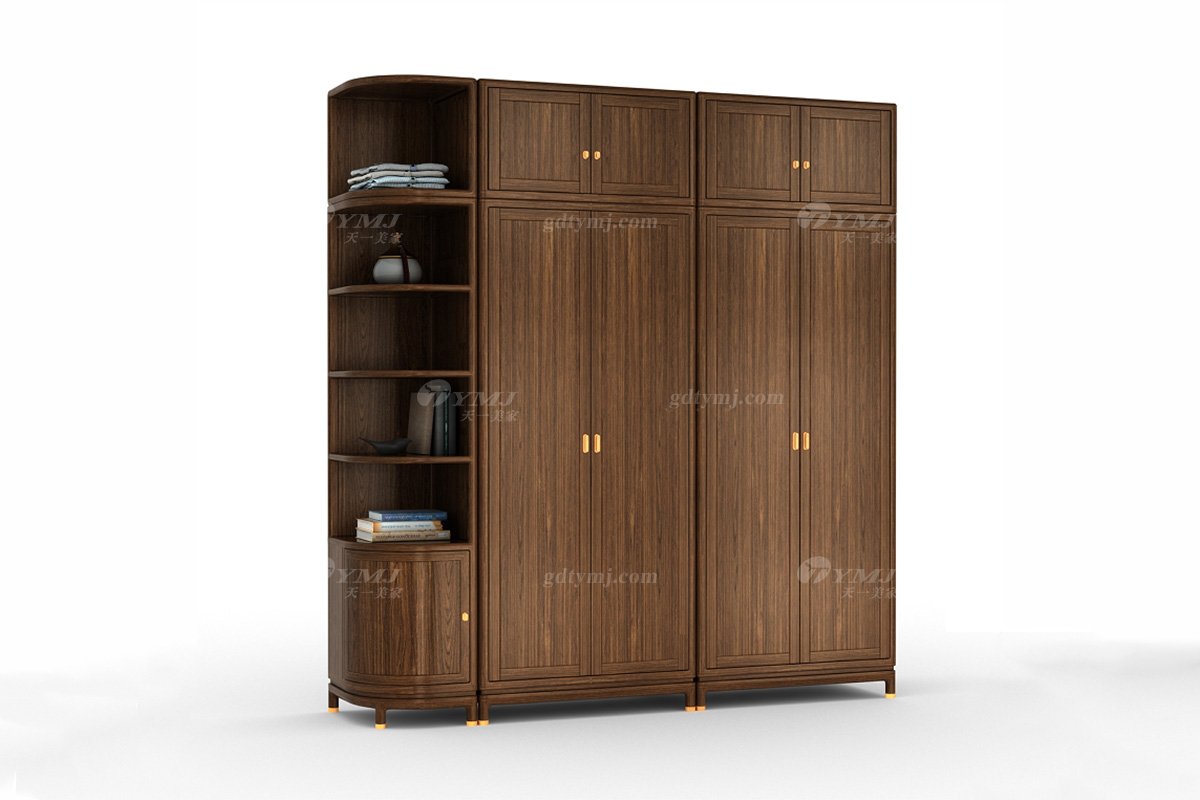 新中式家具風(fēng)格高端別墅家具品牌簡約風(fēng)格臥室大氣實(shí)木衣柜