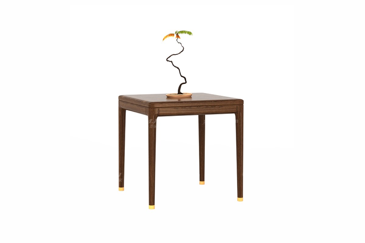 新中式家具風格高端別墅家具品牌簡約風格客廳極簡實木邊幾