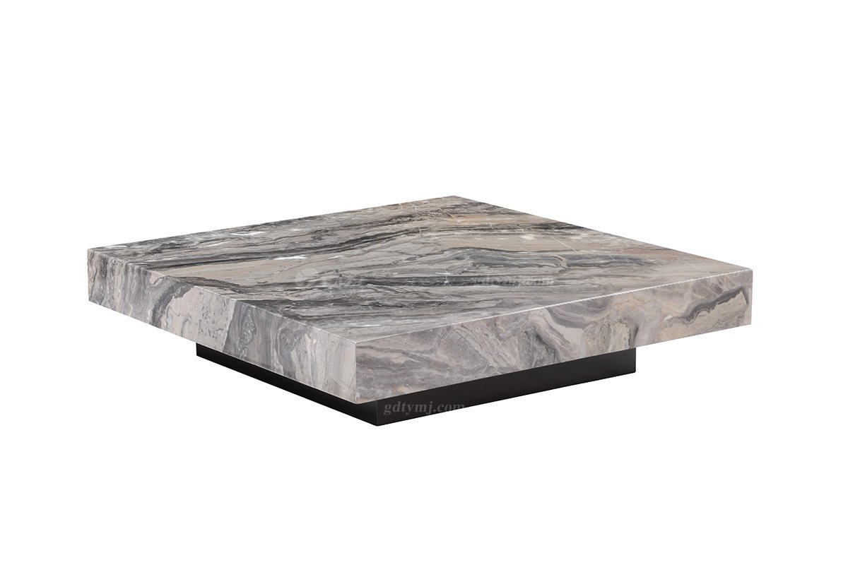 意式極簡風格高端別墅會所家具品牌現代簡約客廳大理石茶幾LT1712-1方幾