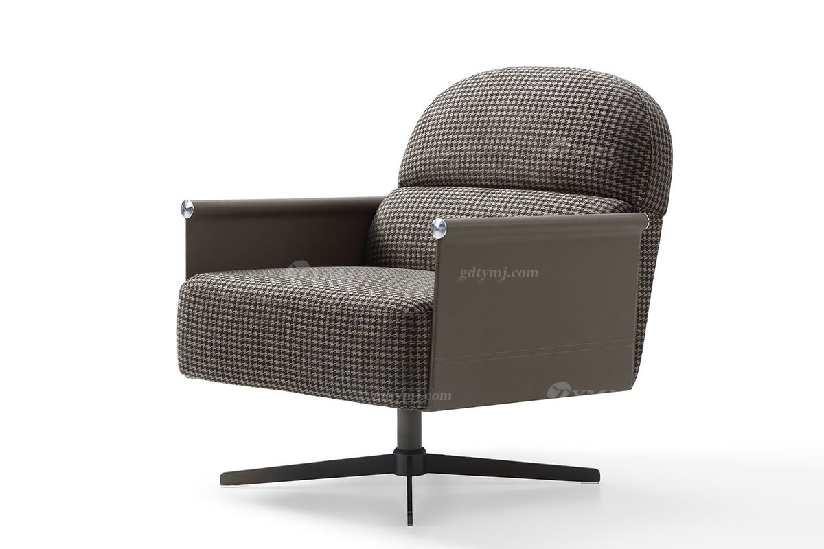 極簡風(fēng)格高級(jí)別墅會(huì)所家具品牌現(xiàn)代簡約客廳真皮休閑椅LC1909-16椅子