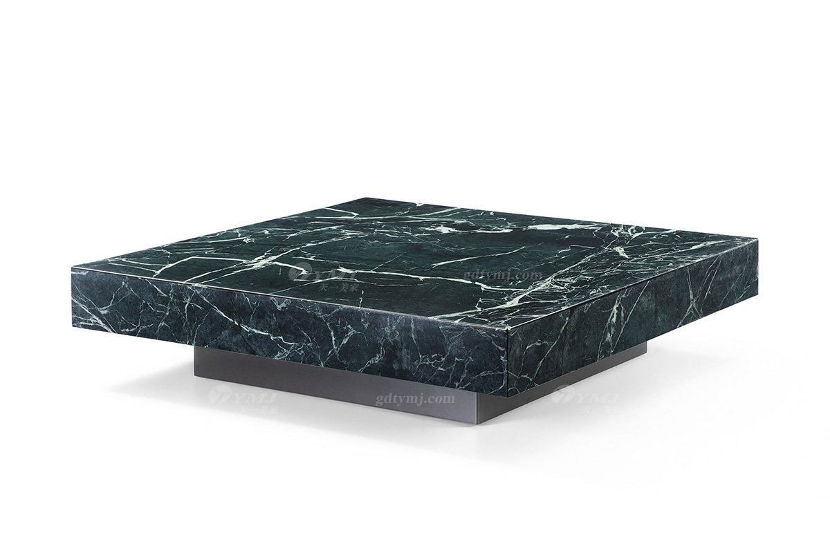 極簡風格品牌高級別墅會所家具現代簡約網紅綠奢石茶幾LT1712-1方茶幾幾