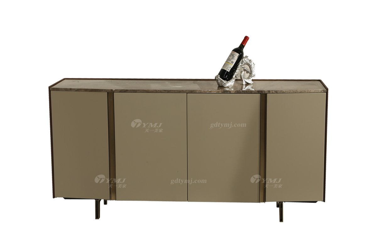 極簡(jiǎn)風(fēng)格家具別墅會(huì)所簡(jiǎn)約家用五金+大理石面餐邊柜