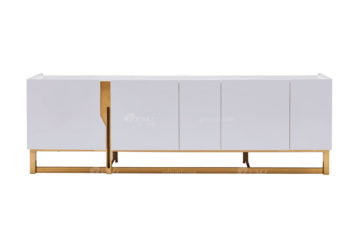 極簡風格家具高端別墅會所大宅簡約環保不銹鋼五金餐邊柜