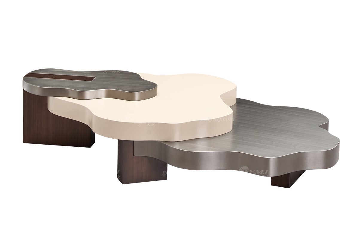 時尚高端意式極簡家具別墅家用豪宅奢華創意異形茶幾