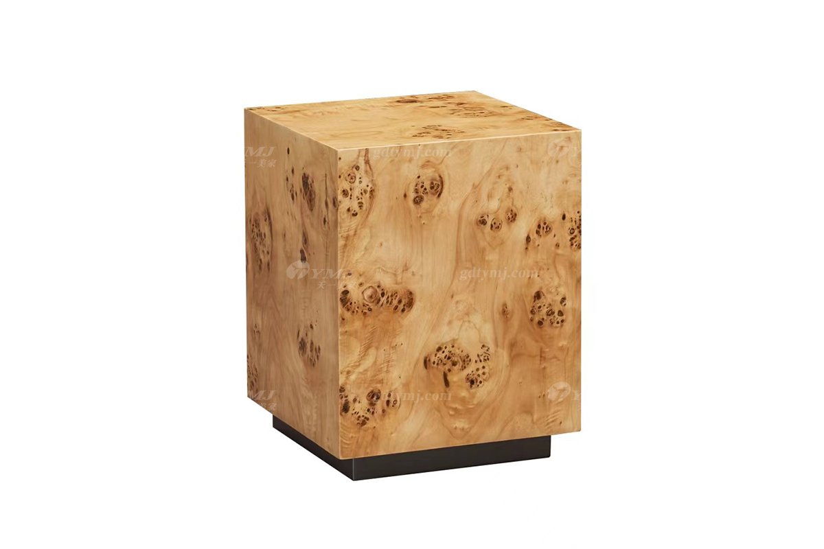 時尚高端現代簡約家具別墅白楊樹榴方茶凳