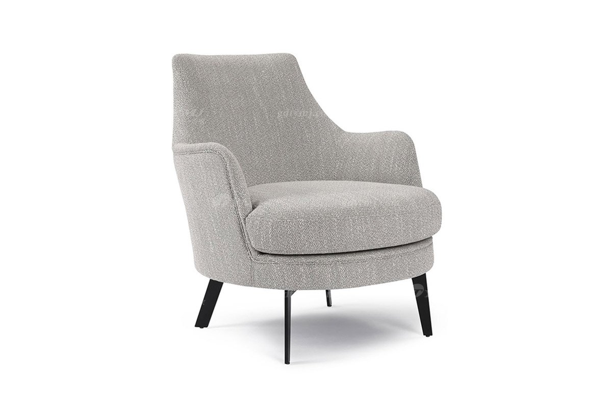 時(shí)尚高端現(xiàn)代簡(jiǎn)約家具家用別墅舒適灰色布藝休閑椅W1087-1