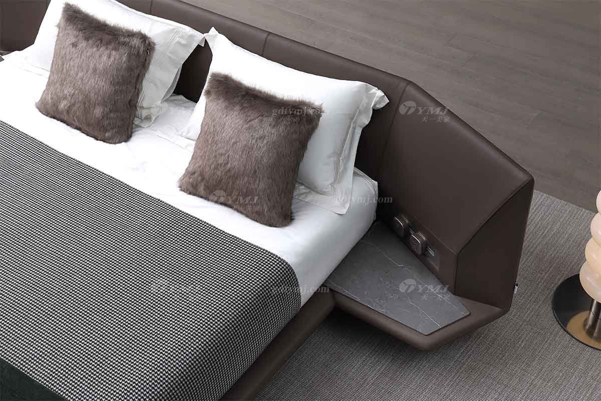  現代簡約家具高端別墅會所家用時尚舒適寬屏大床A2285細節