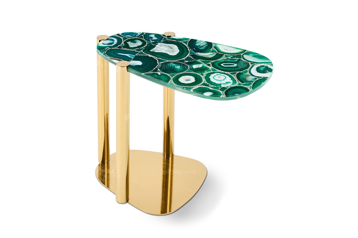 意式輕奢家具高端別墅會所家用時尚高級鈦金屬邊幾FB118H2LB